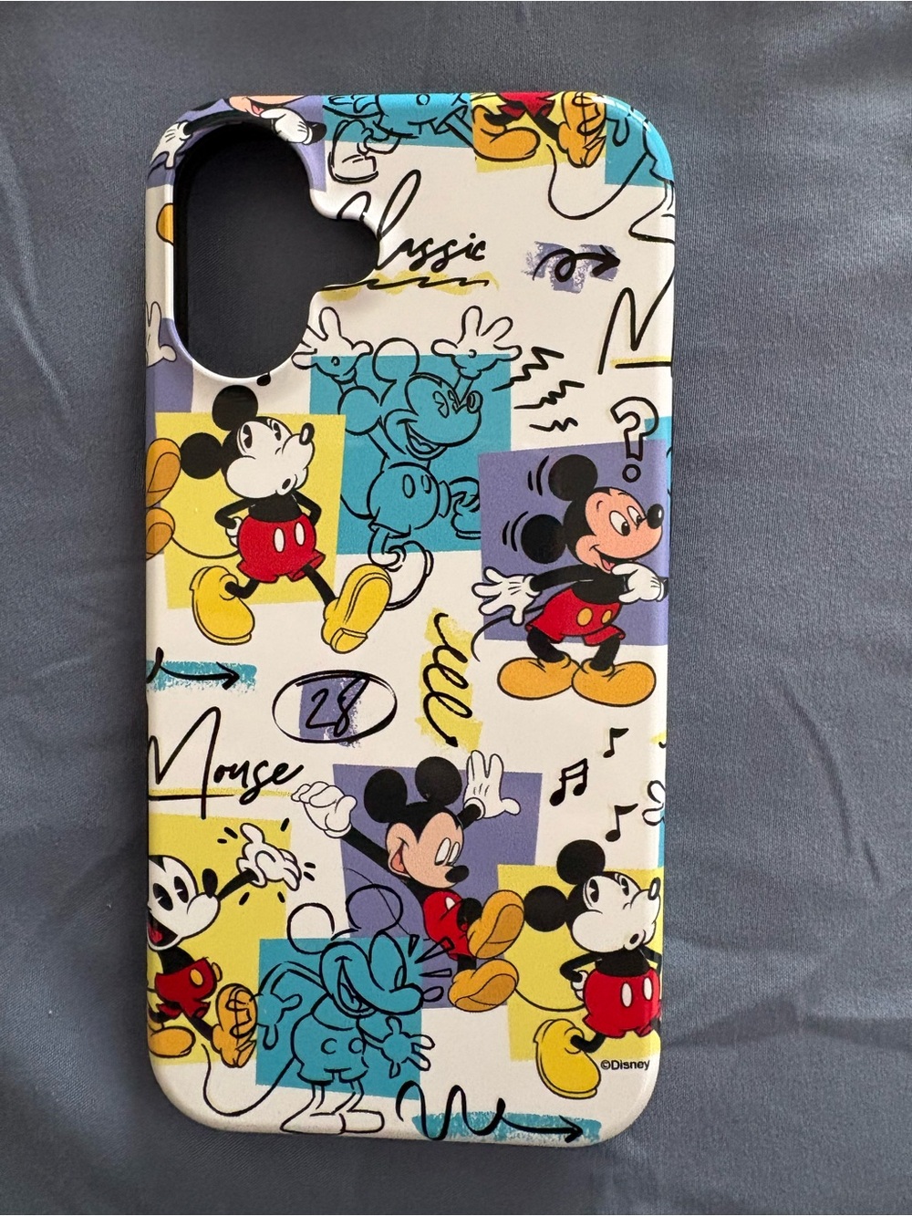 Mickey Mouse Patterned Phone Case - Multicolor